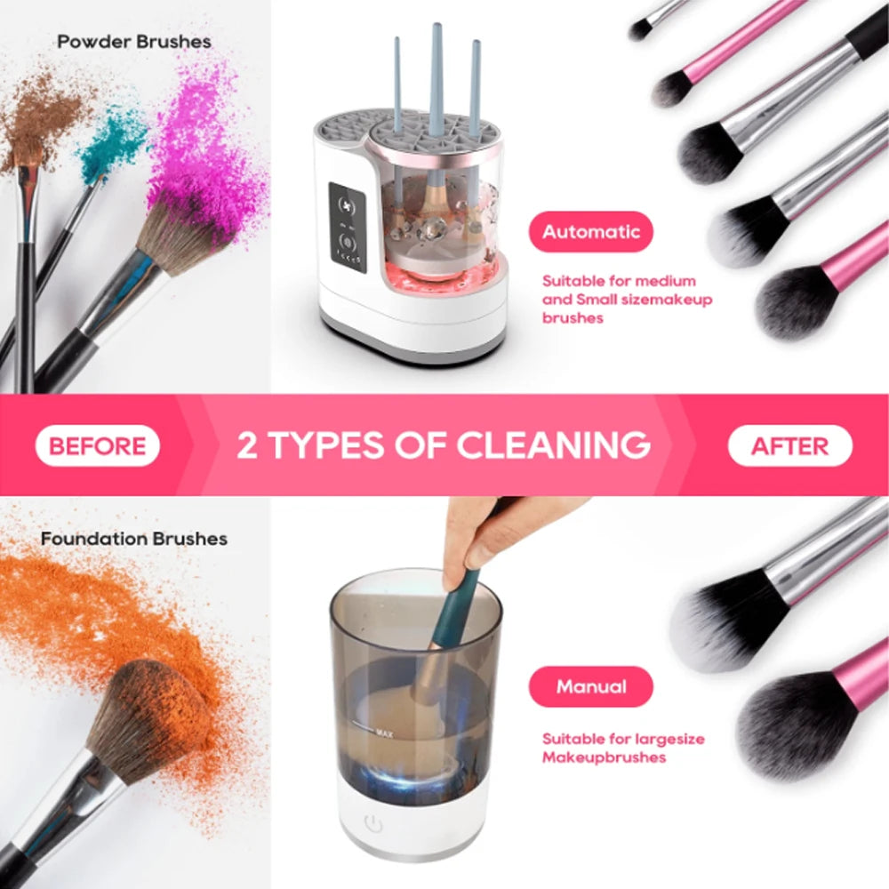 Electric makeup brush cleaner.