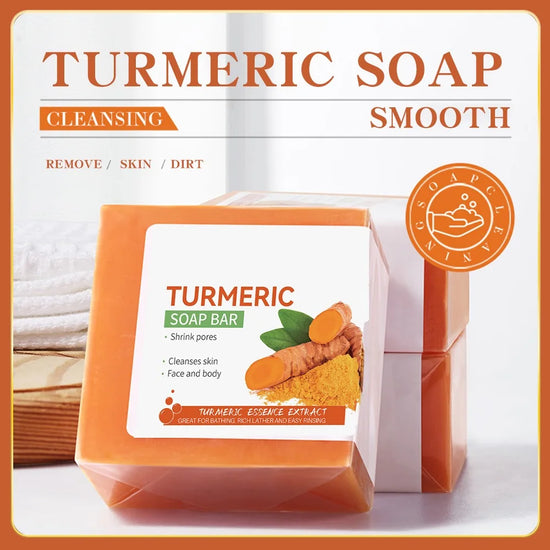 Handmade Turmeric Brightening Soap – Deep Cleansing Face & Body Bar for Radiant Skin