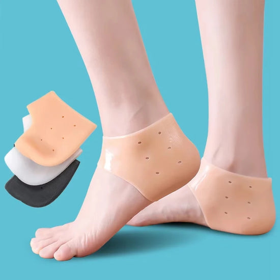 Silicone Heel Protectors – Soft Gel Heel Cups for Pain Relief, Cracked Heel Care & Comfort Support
