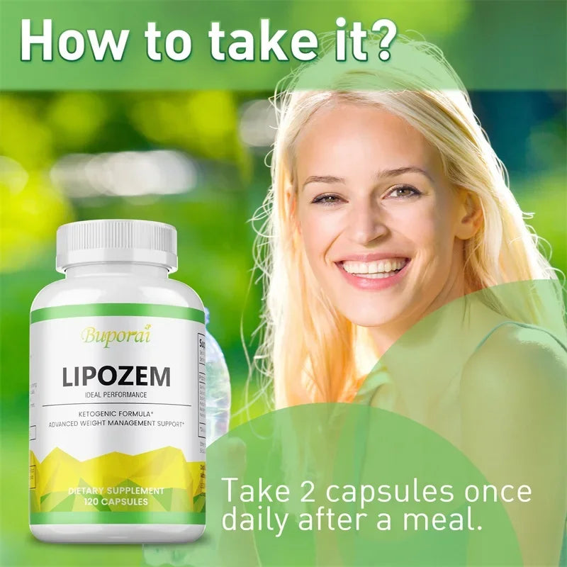 Lipozem Capsules - Appetite Suppression, Weight Management, Digestive Health, Metabolism