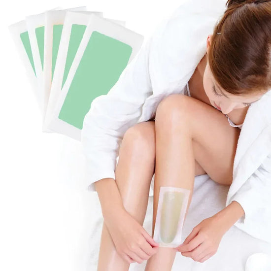 20 PCS Professional Hair Removal Wax Strips – Double-Sided Cold Wax Paper for Legs, Body & Face