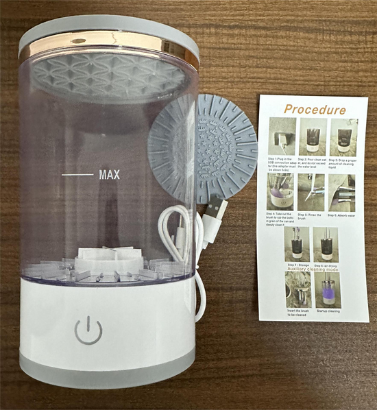 Makeup Brush Cleaner – Electric Automatic Brush Cleaning Machine for Fast Deep Clean & Dry in Seconds
